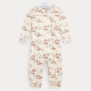 Ralph Lauren baby | Equestrian-Print Cotton Twill Coverall